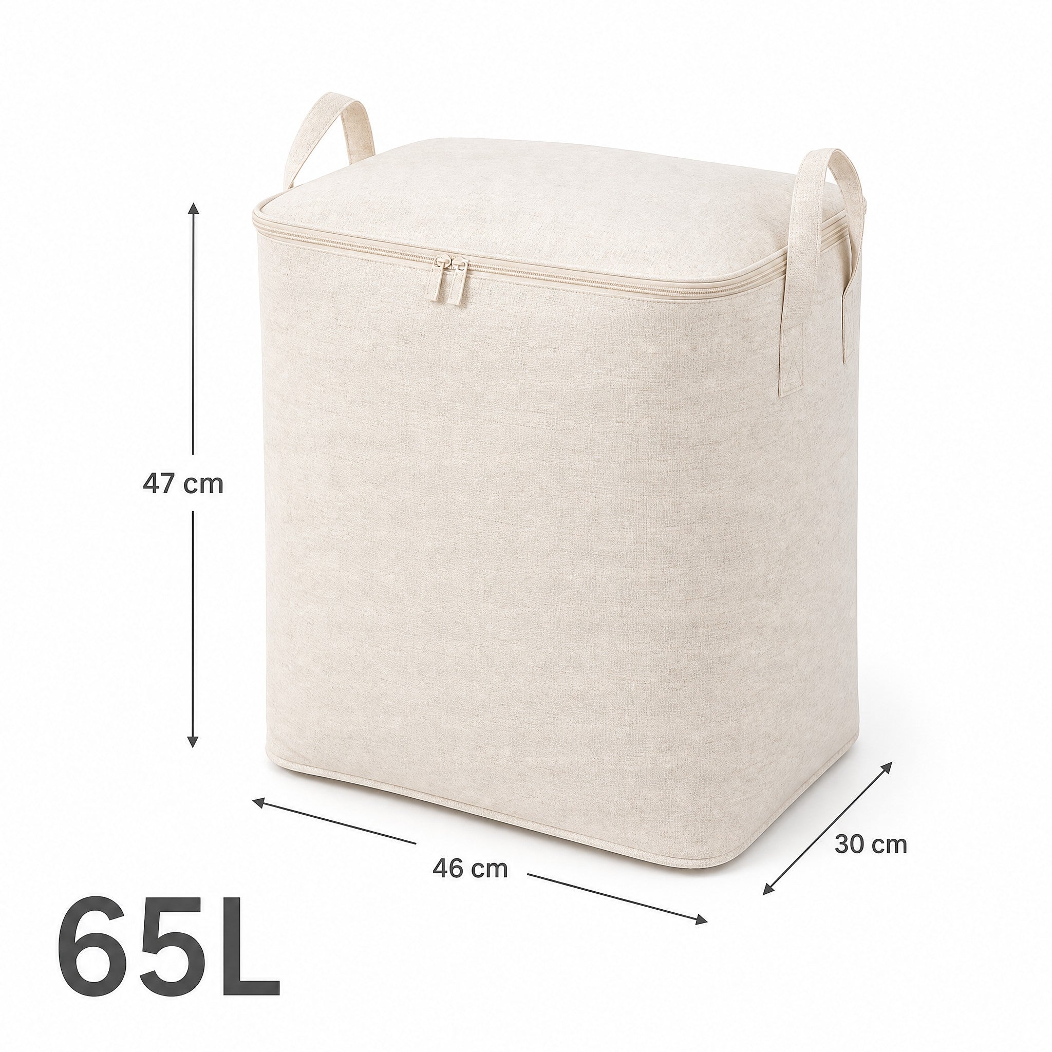 Dimensions: 46 × 30 × 47 cm, 65L capacity