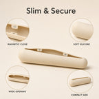 Product details: magnetic opening, silicone material, brush slots