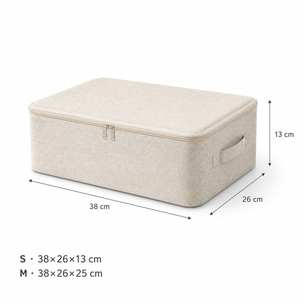 Size comparison: S 38×26×13cm / M 38×26×25cm