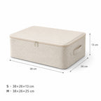 Size comparison: S 38×26×13cm / M 38×26×25cm