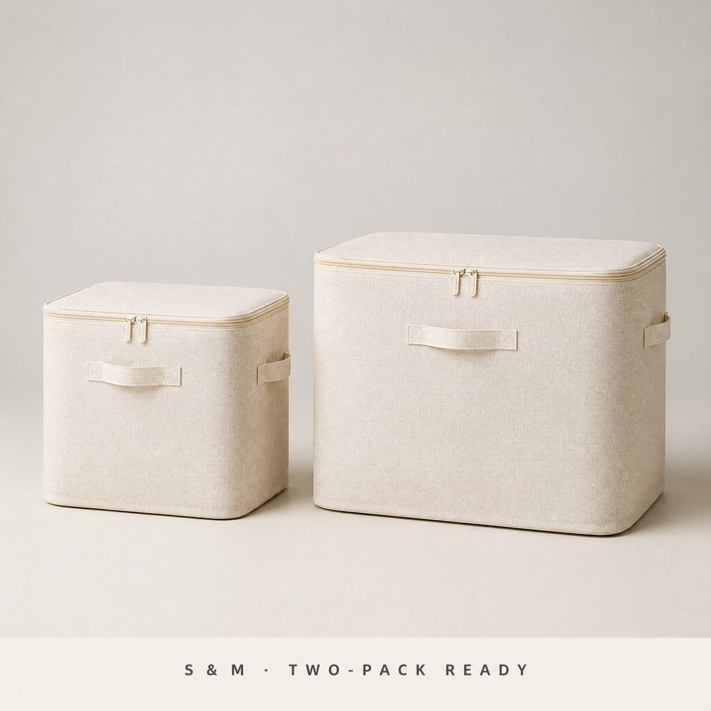 Dual sizes: S and M side-by-side comparison