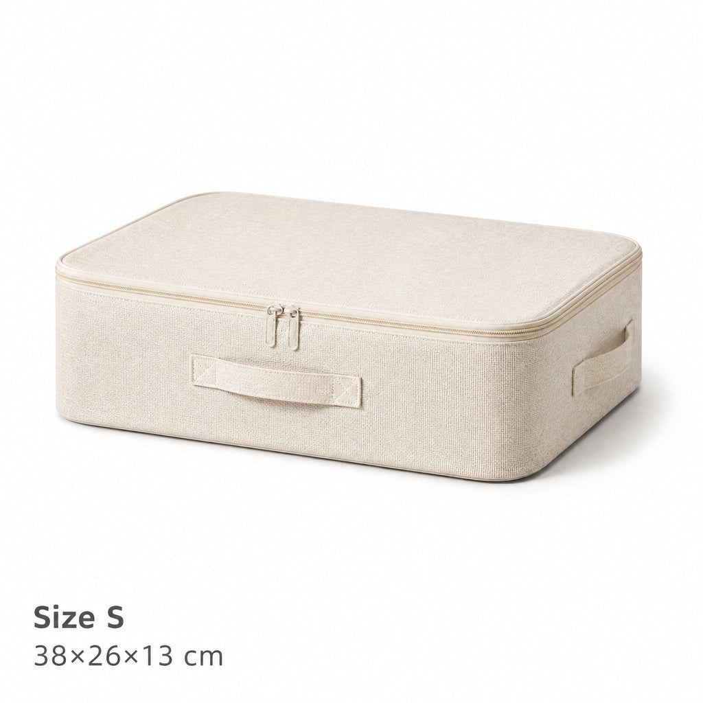 Foldable storage box with zipper — Size S (38 × 26 × 13 cm)